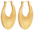 Stainless Steel Waterproof Gold Color Stud Earrings for Women