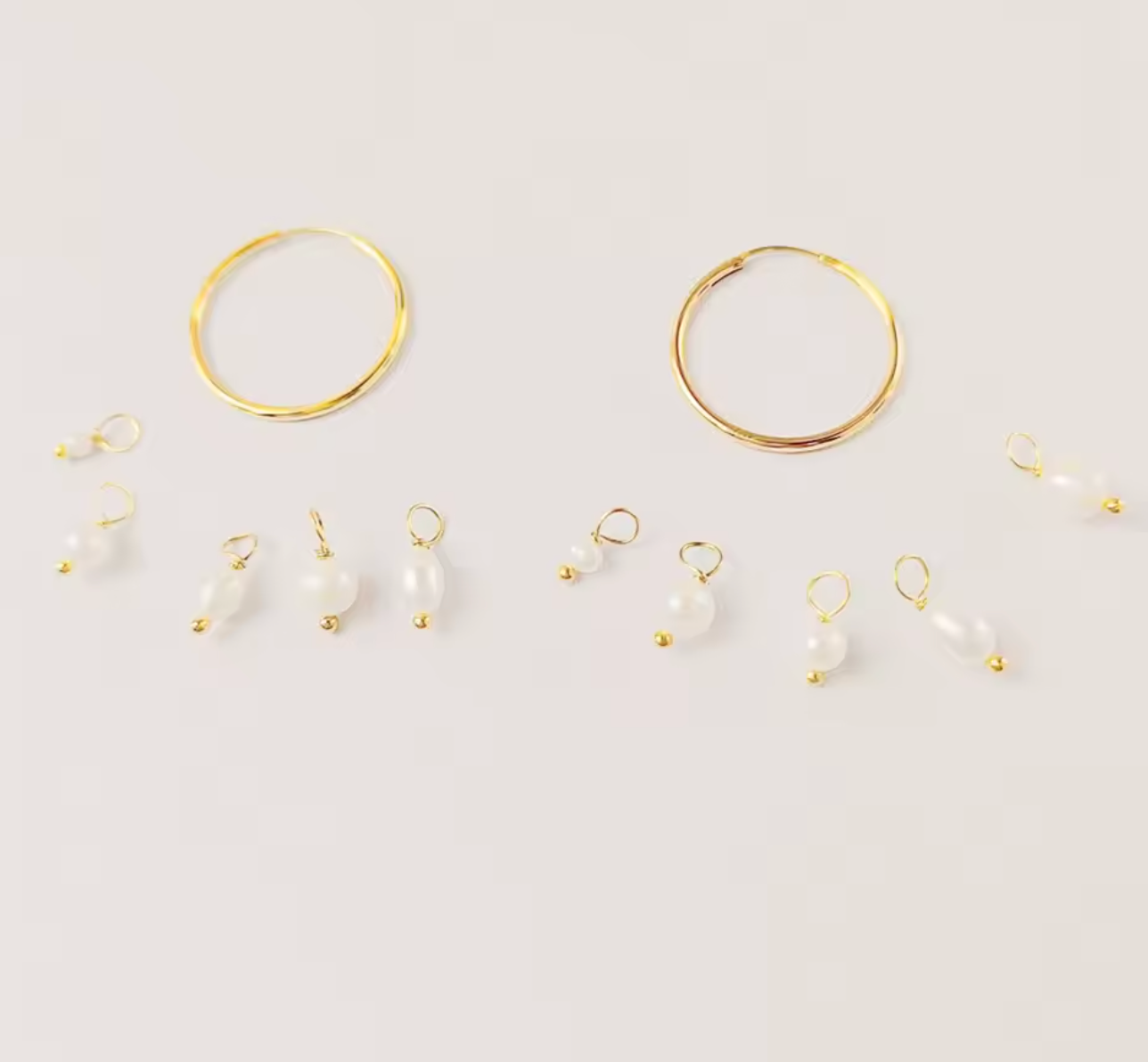 5PCS Freshwater Pearl Earrings Set