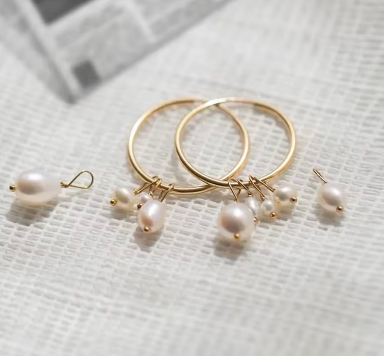 5PCS Freshwater Pearl Earrings Set