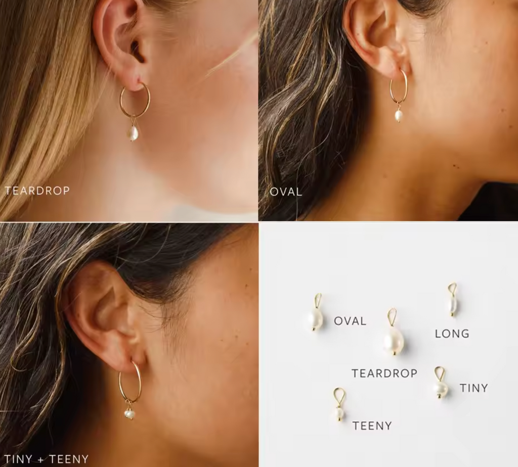5PCS Freshwater Pearl Earrings Set