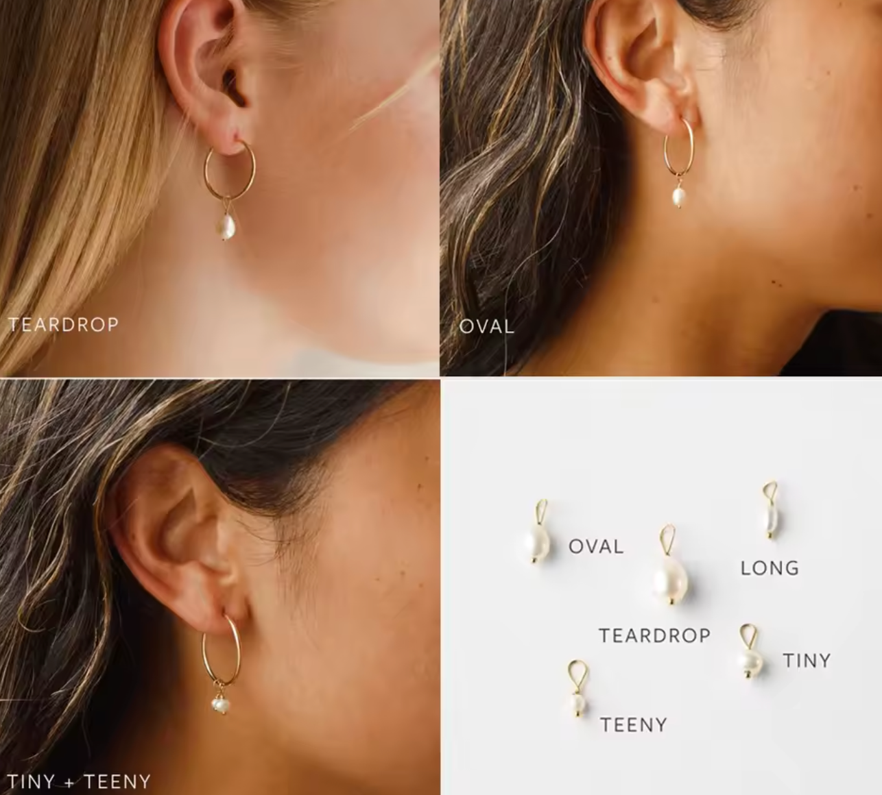 5PCS Freshwater Pearl Earrings Set