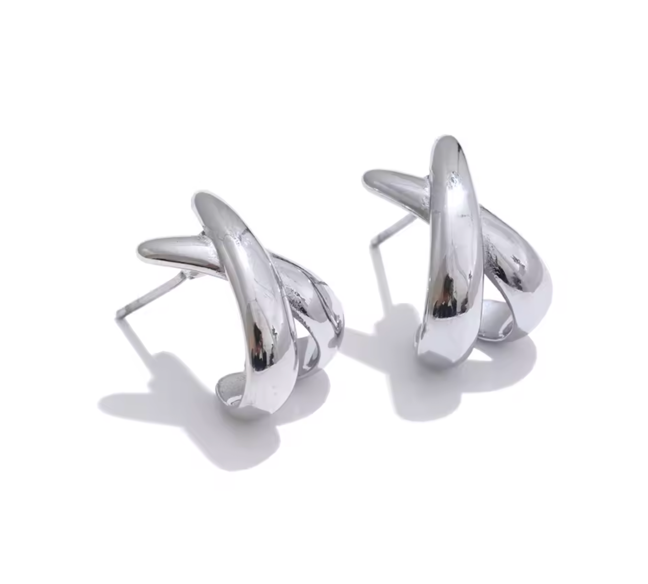 Minimalist X-Shape Stud Earrings for Women