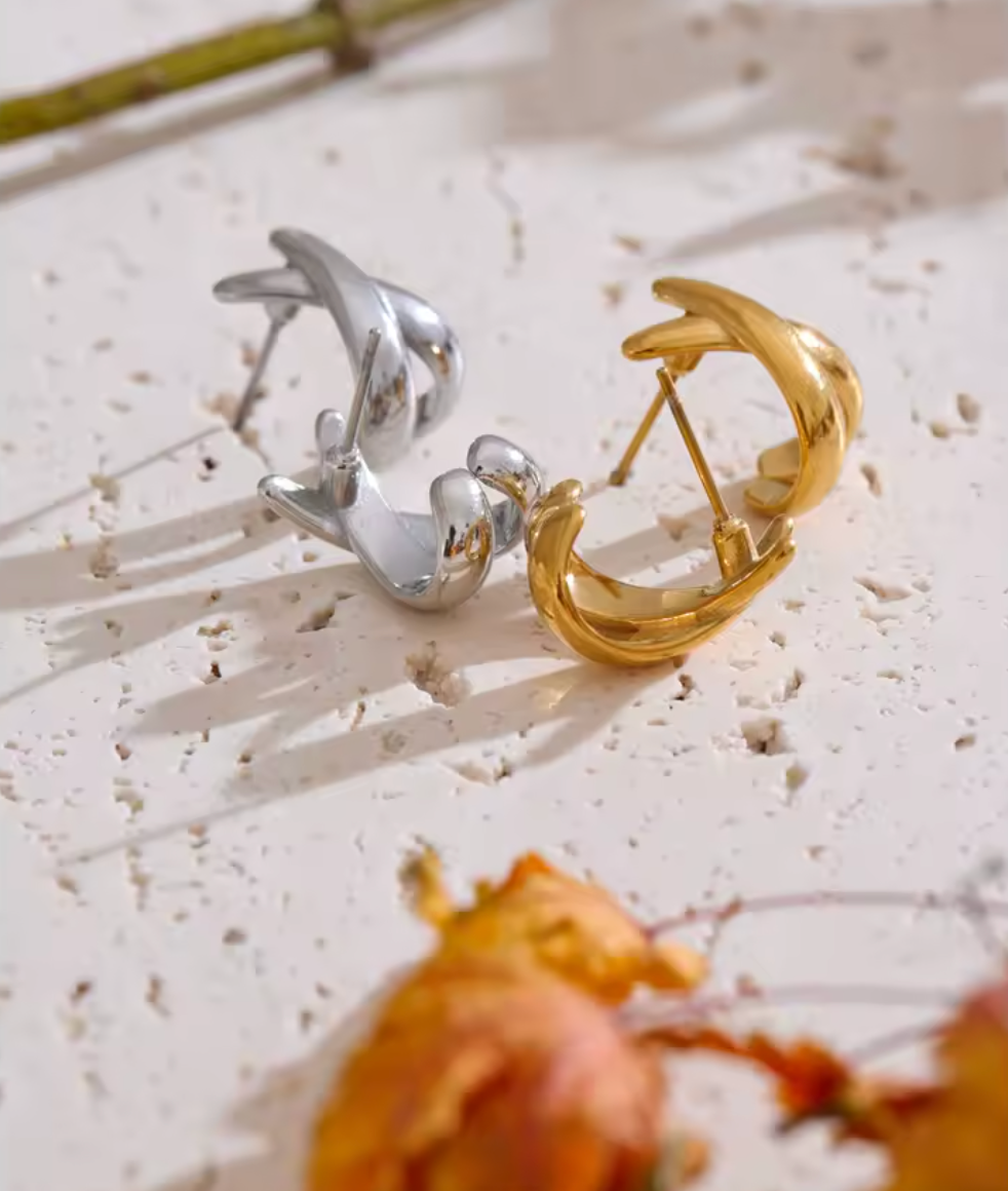 Minimalist X-Shape Stud Earrings for Women