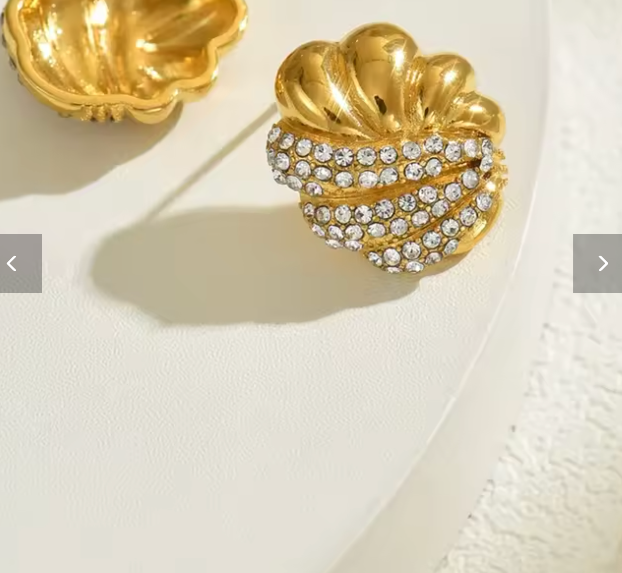 Geometric Flower Shape Stud Earrings with Cubic Zirconia