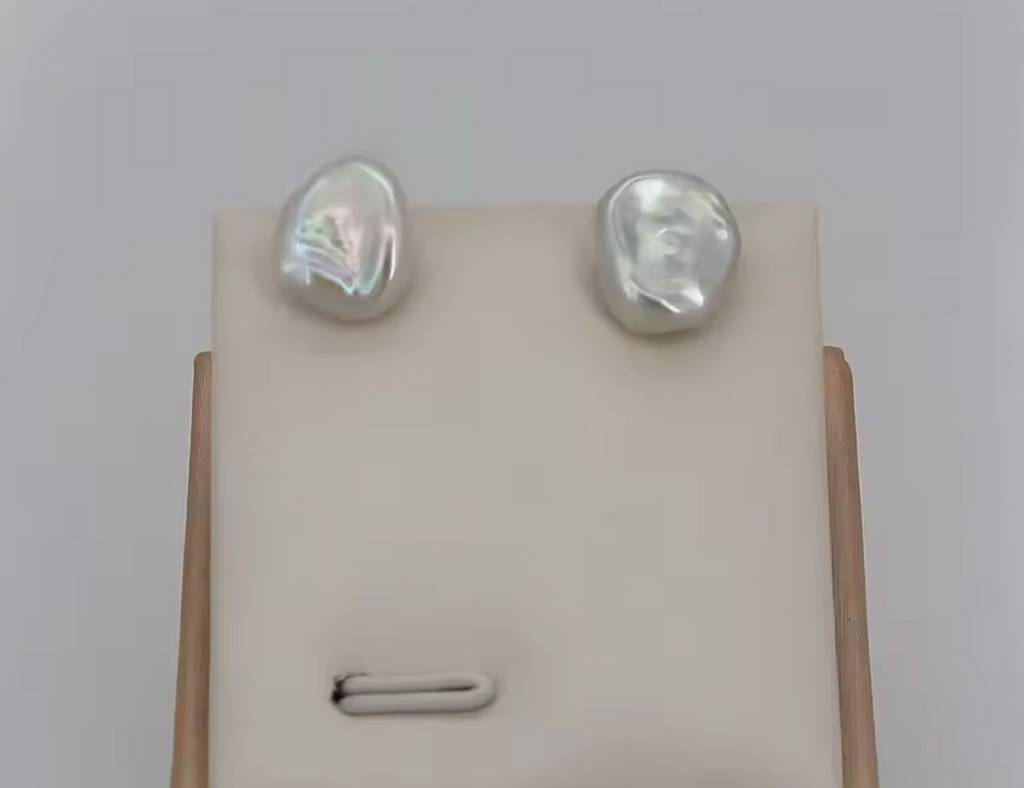 7–8mm Baroque Freshwater Pearl Stud Earrings