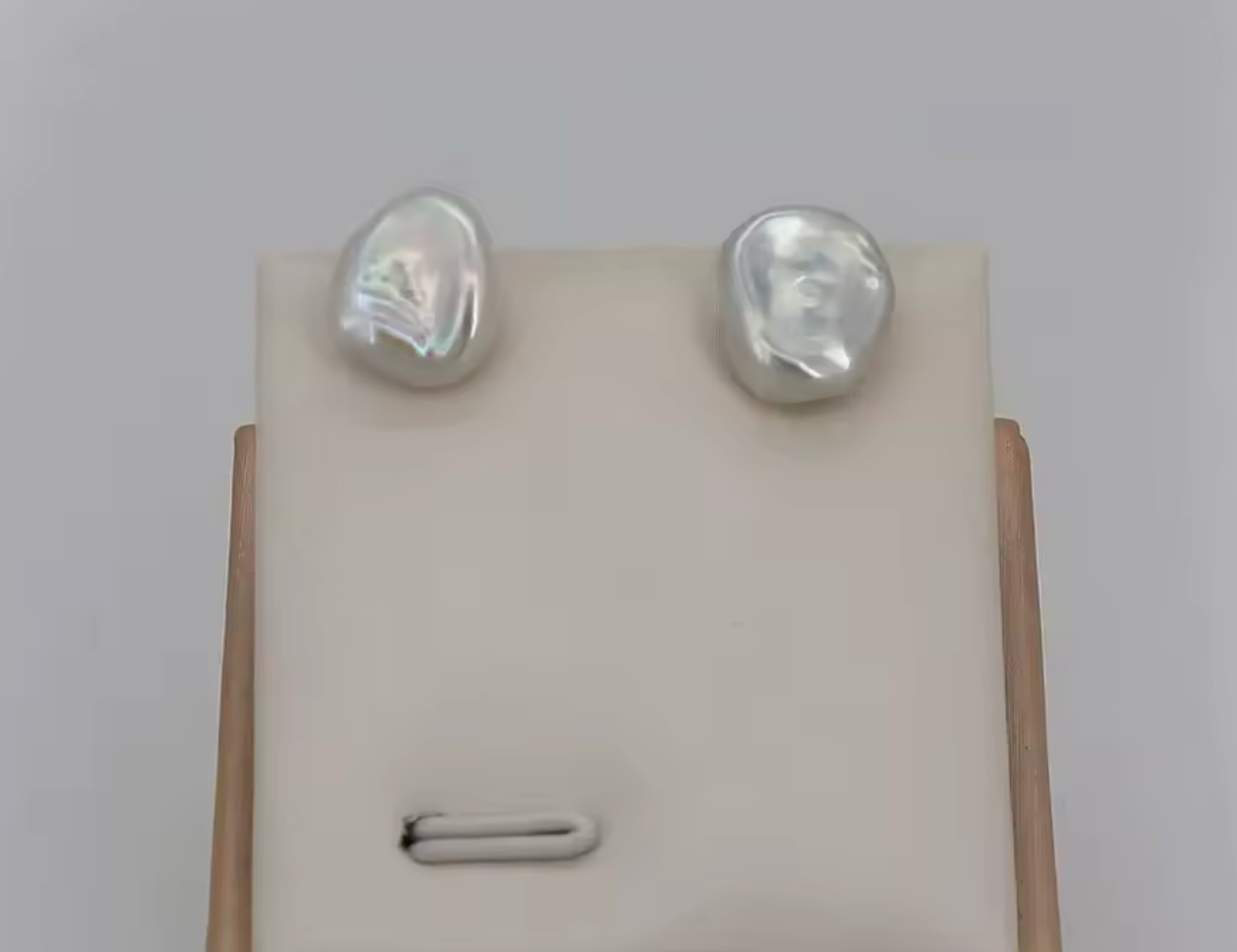 7–8mm Baroque Freshwater Pearl Stud Earrings