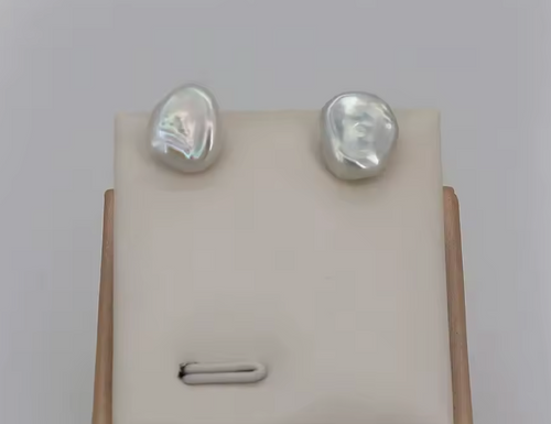 7–8mm Baroque Freshwater Pearl Stud Earrings