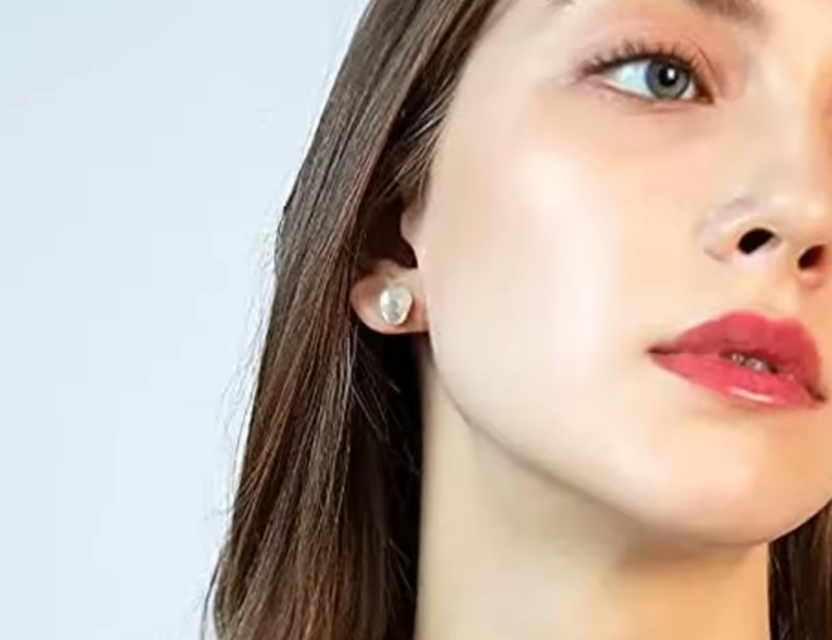 7–8mm Baroque Freshwater Pearl Stud Earrings