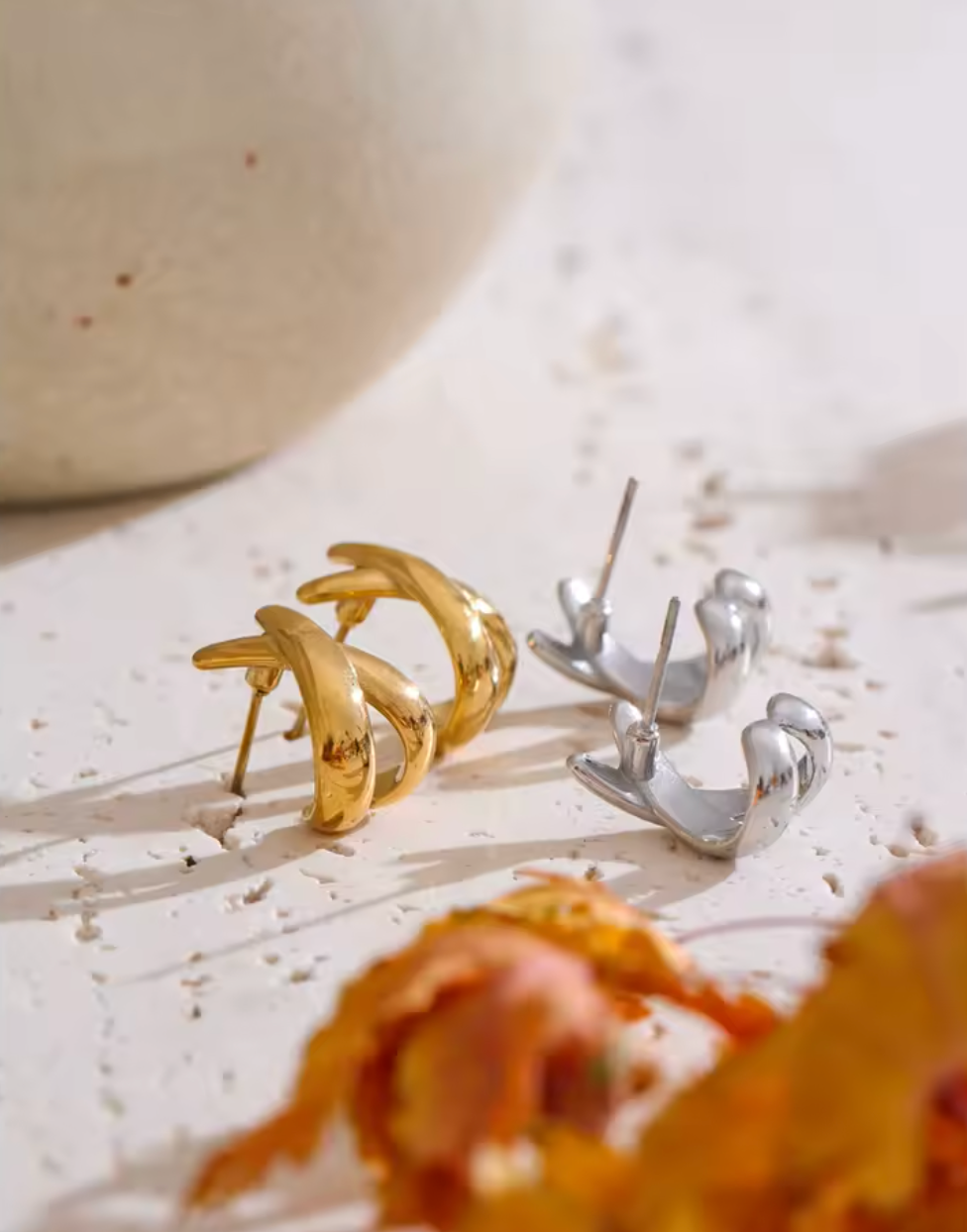 Minimalist X-Shape Stud Earrings for Women